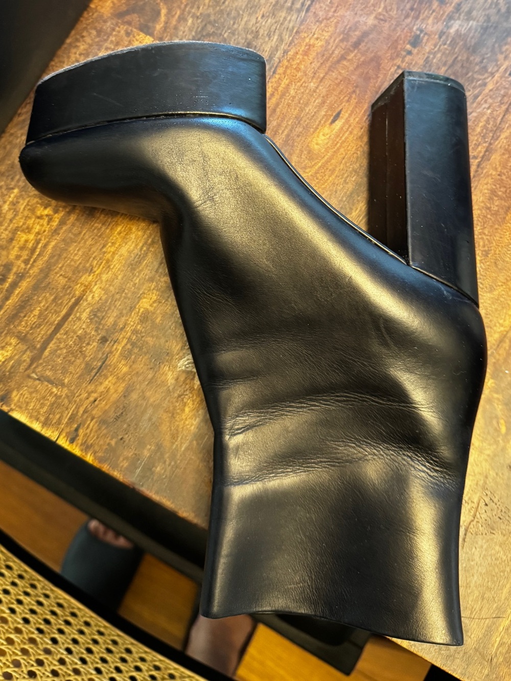Black Alexander Wang Platform Ankle Boots - Picture 12 of 15